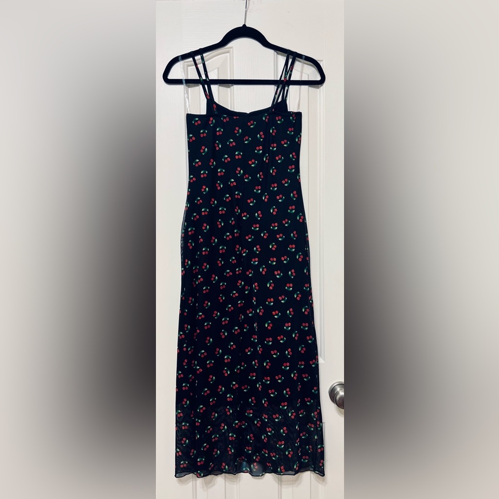 Like New Chic Black Dress with Cherry Print - Picture 6 of 6